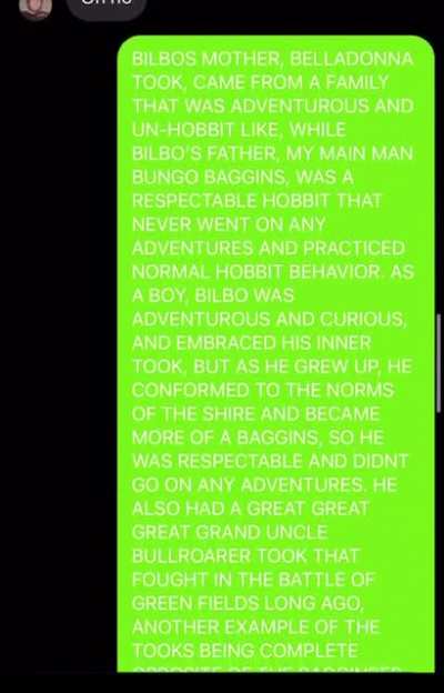 When your friend asks for help on his Hobbit homework