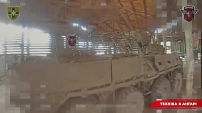 Full video of Ukrainian FPV pilots attacking Russian warehouses with vehicles and ammunition stored in it with fiber-optic UAVs. Toretsk, Donetsk Oblast. (Parts of the video were already released before.)