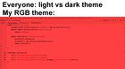 This is even worse than red theme