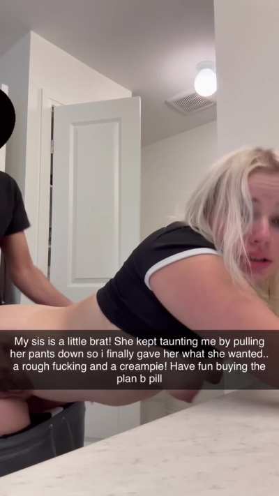 Sister won’t stop teasing me till I creampie her