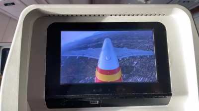 My flight into LAX got live rear camera view