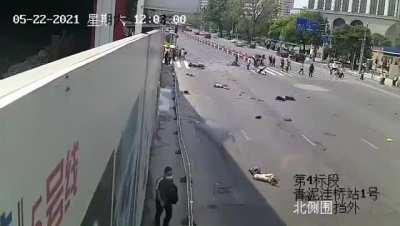 This car in China casually ignoring all of the people on the crossing and not even stopping. Why do we give licences away so easily?