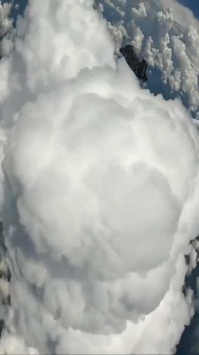 Falling amongst the clouds.
