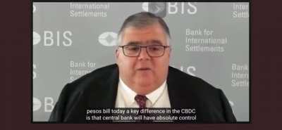 Bank for International Settlements (BIS) is the “central bank” to all central banks… “we don’t know who is using a $100 bill… CBDC will give central banks absolute control over how you use your cash and we will have the technology to enforce this”…
