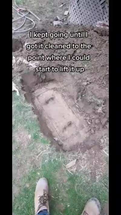 He found a chest, hidden in his backyard