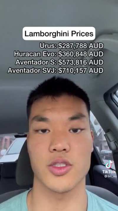 Kid doesn't know how much a Lamborghini costs.