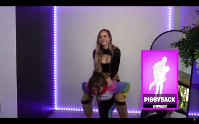 Fasffy on Lufu's back and slapping her ass
