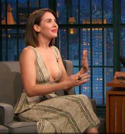 Alison Brie showing off the side