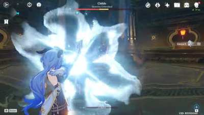1 HP Ganyu vs LVL 90 Tartaglia