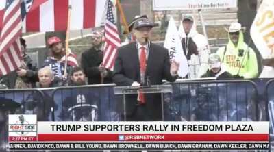 Speaker at Trump rally tells maskless Trump supporters to 