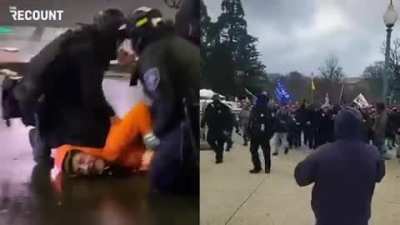 Side by side comparisons of the BLM protests vs Trump siege.