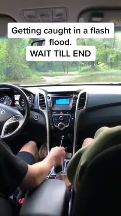 Driving through a flood
