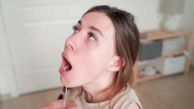 Dickforlily - Busty Fit GF Swallowing Cum