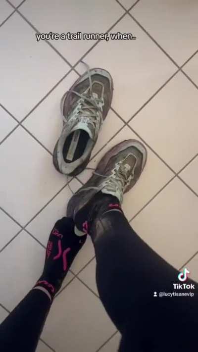 After running feet