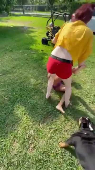 Dog just wanted to see dem titties up close