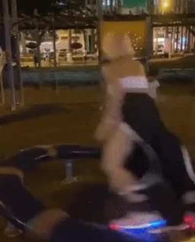 Girl on moving ring