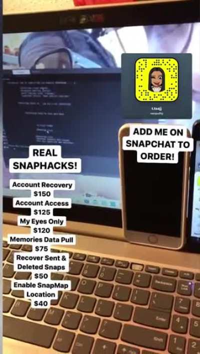 Add “NAEQ<wbr>UALIT<wbr>Y” on Snapchat if you wanna order account hacks like account access , recovery , my eyes only hacks & more! Join the 50k telegram + proof in comments