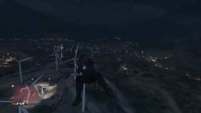 Two wheels, one windmill.