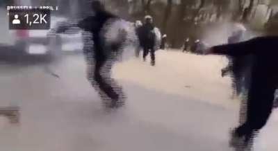 Police break up gathering that wasn't following COVID restrictions in Brussels, Belgium