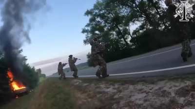 Ukrainian SOF ambushing Russian truck transporting soldiers, Kursk August 2024