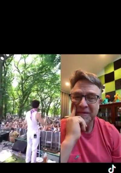 Creator of Phineas and Ferb has an emotional reaction at random Lolla moment