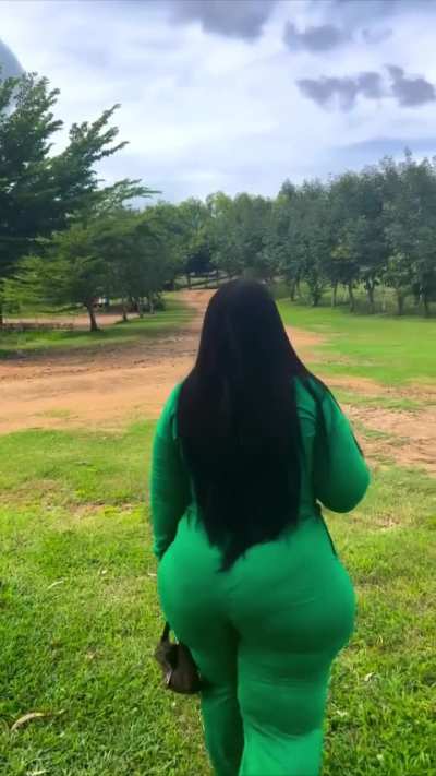 Curvy Aunty Walking