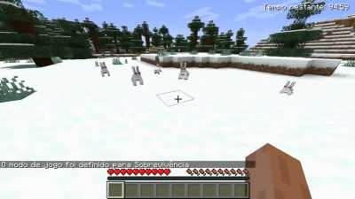 Subaru and bunnies in Minecraft - ReZero S2