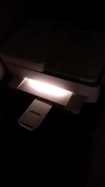 Found my printer doing this when I was getting a midnight snack