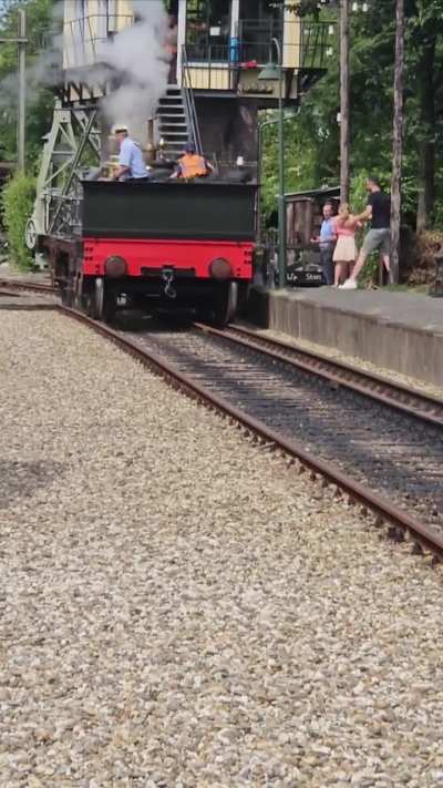 Steam Locomotive derails at Nederlands Spoorwegmuseum
