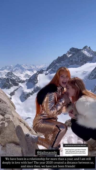 Jia Lissa and Little Dragon kiss on the mountains