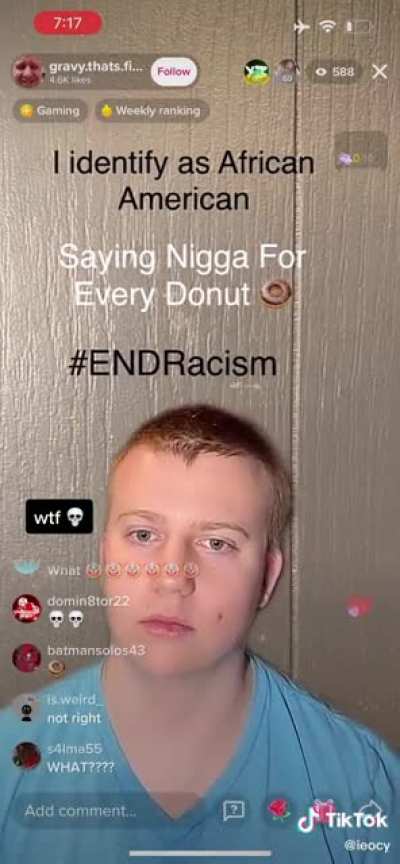 Tiktoker creates a live saying the n word for donations
