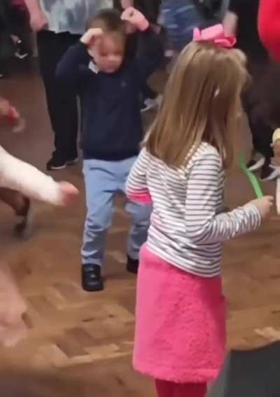 Little Bully Maguire showing off his dance skills