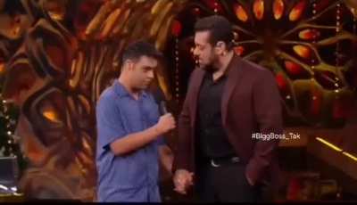 Unseen Video: Salman Khan kind-heartedly welcomes a special child Aaryan to the Bigg Boss set and hosts a segment with him ♥️ #BiggBoss17