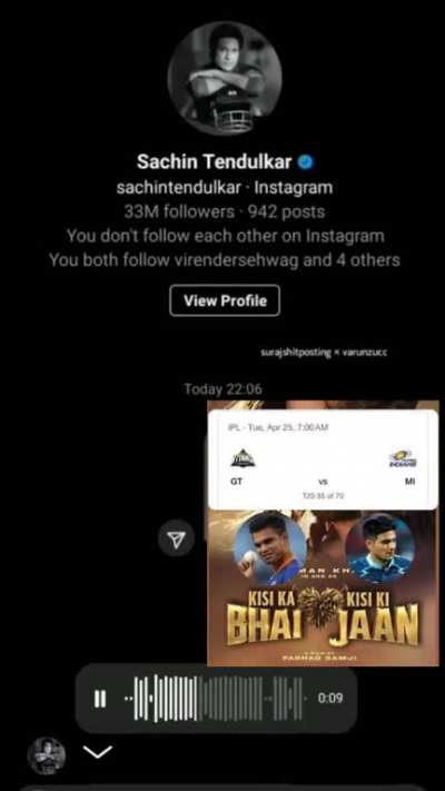 Arey Sachin bhai aap bhi na