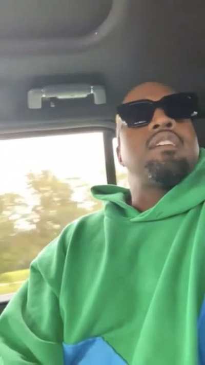 Kanye really likes his new shoes