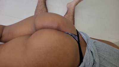 Black ass to slow spanking 