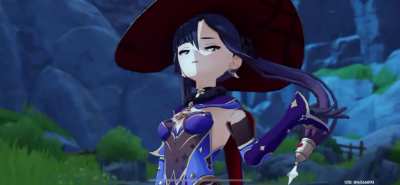 Mona's hair flip.