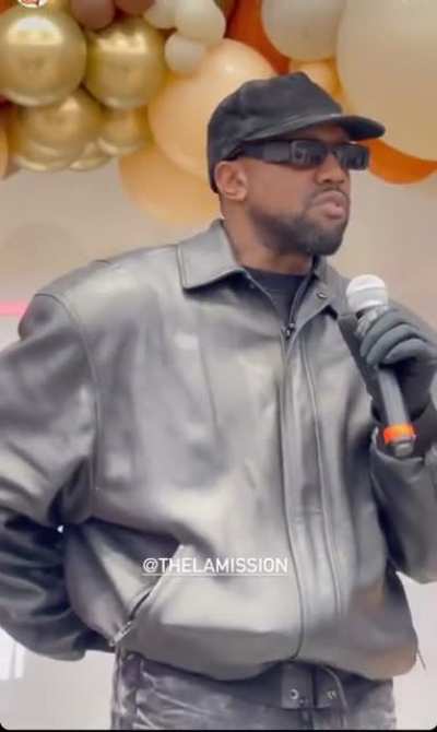 A different part of Kanye’s speech at the Turkey drive today