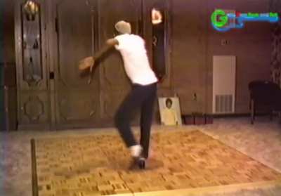 Rare footage of Michael Jackson practicing his billie Jean dance.