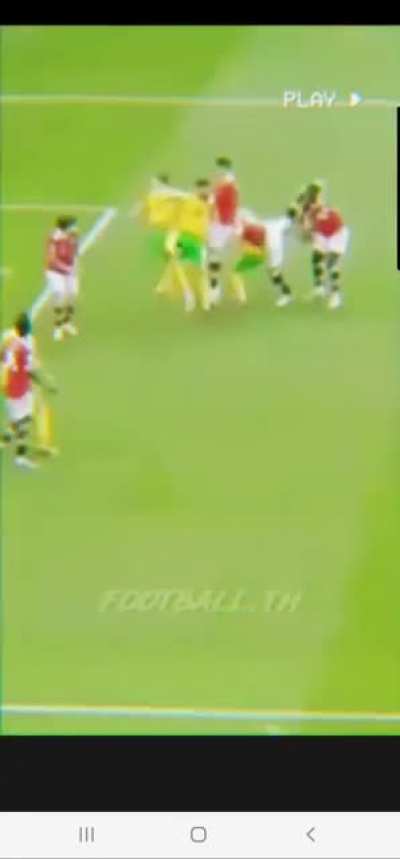 Captain Maguire practicing scorpion kick pre-match to discipline teammate