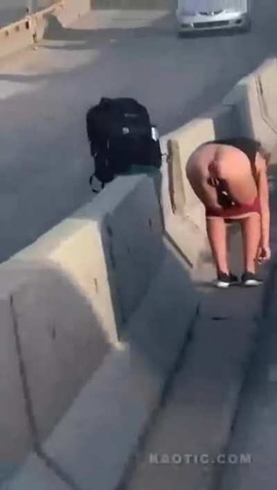 Just a cool lady on the side of a highway