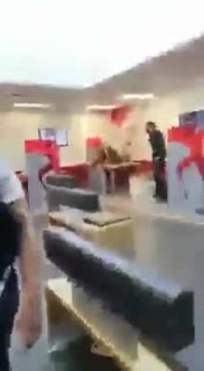 Public Freak out in Capitec, Strand. The lady can be heard demanding the staff give her money