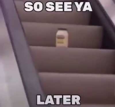 mayonnaise on an escalator