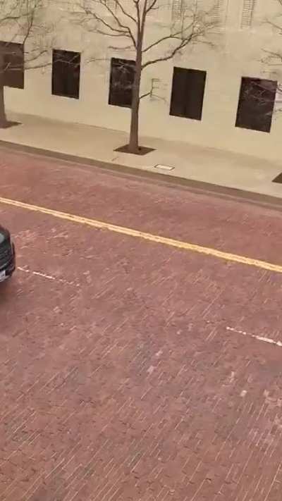 Contribution from my hometown. I give you the Polk Street Wanker. Man would drive down the road everyday and would vigorously beat his meat. Someone finally caught it on film.
