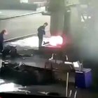 When you don't ensure the hydraulic press is secured.