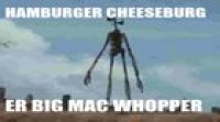 Hamburger cheeseburger big Mac whopper
