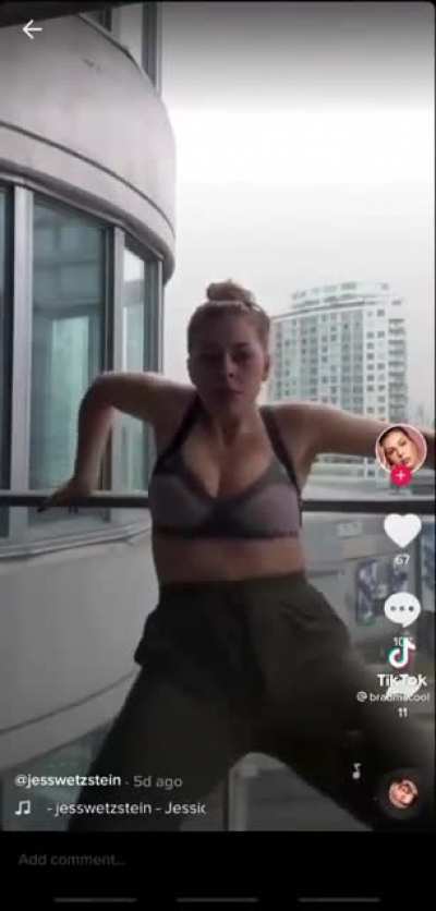 She is dueting herself :D