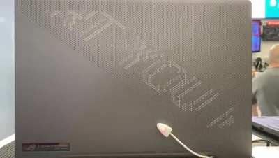 This is from another community (r/laptops). He made this on his laptop which can produce images etc. using programmed dots. 🎙👨‍🎤 Rickroll....
