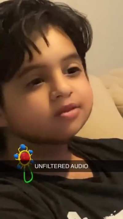 Turned my friend into a baby with a snapchat filter; he acts accordingly.