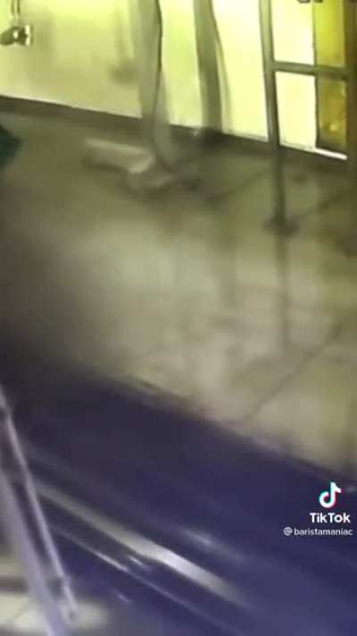 Car gone rogue at a car wash.